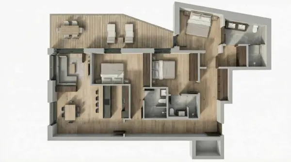 Floor plan of apartment Top 1, Elements Residences