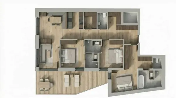 Floor plan of apartment Top 2, Elements Residences