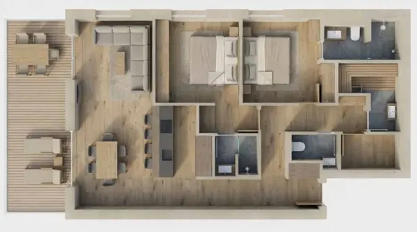 Floor plan of apartment Top 3, Elements Residences