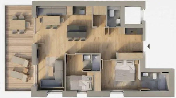 Floor plan of apartment Top 4, Elements Residences