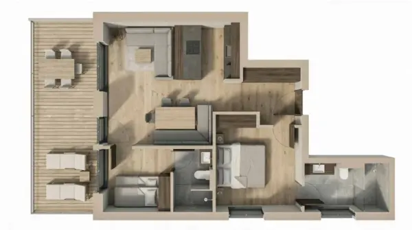 Floor plan of apartment Top 6, Elements Residences