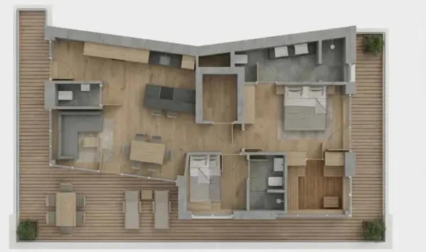 Floor plan of apartment Top 7, Elements Residences